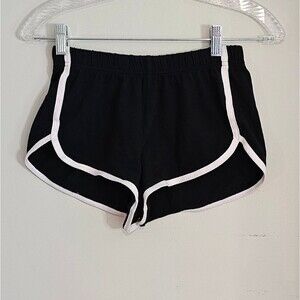 Black Women's Shorts with White Trim Size Small Black And White.